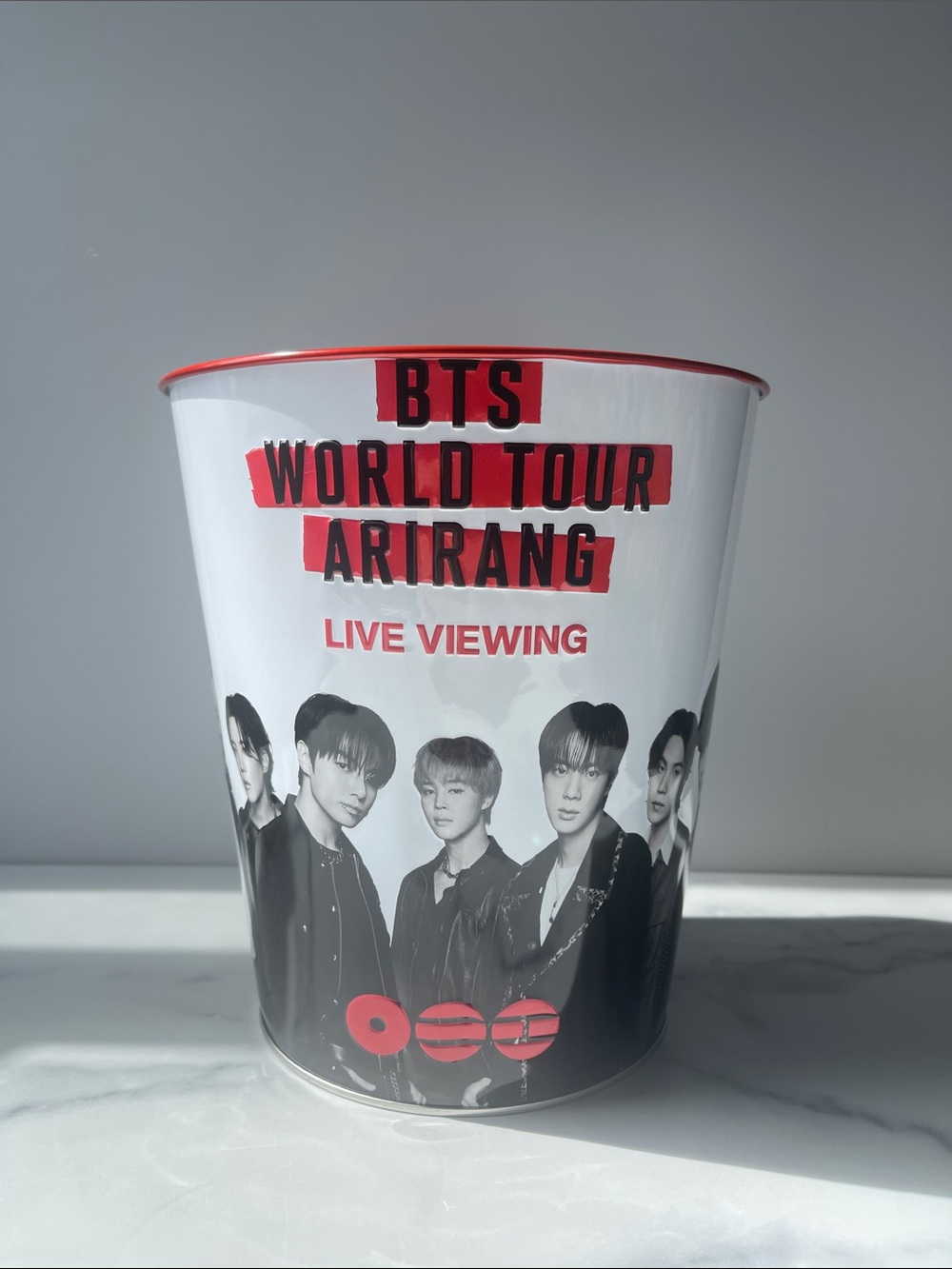 BTS World Tour Arirang Live Viewing Popcorn Bucket